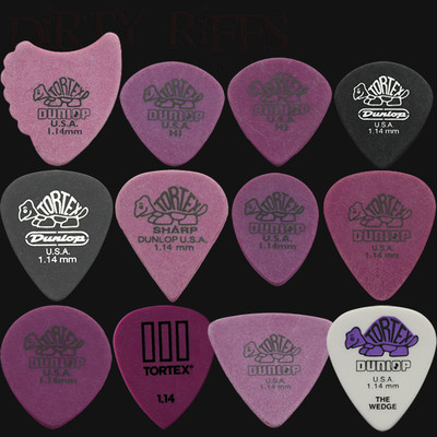 24 x Dunlop Tortex 1.14mm Guitar Picks Variety - Fins